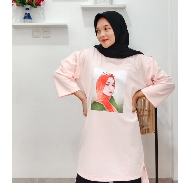 Hera tunik / Tunik babyterry lengan 3/4