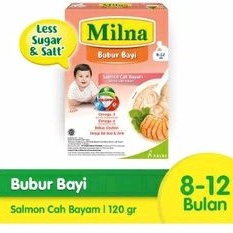 MILNA 8-12 bulan Bubur Bayi Salmon Cah Bayam Box - 120gr