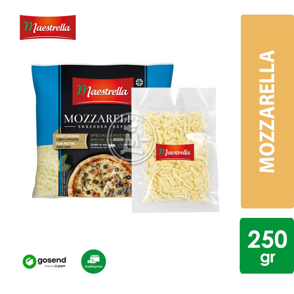 

Maestrella Keju Mozzarella Shredded Rape [250 gr] KHUSUS INSTANT