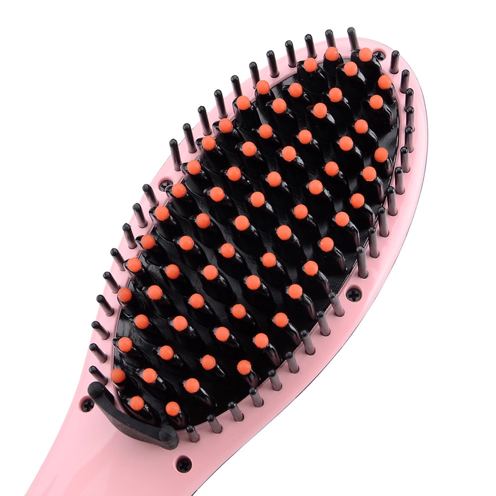 Sisir Pelurus Rambut Electrik Ion Setrika Rambut rebounding Hair Straightener Hair Brush One-Step Electric Hair Straightener Brush Ceramic Fast Heating Electric Brush Heat Smooth Iron Comb Styler Curling