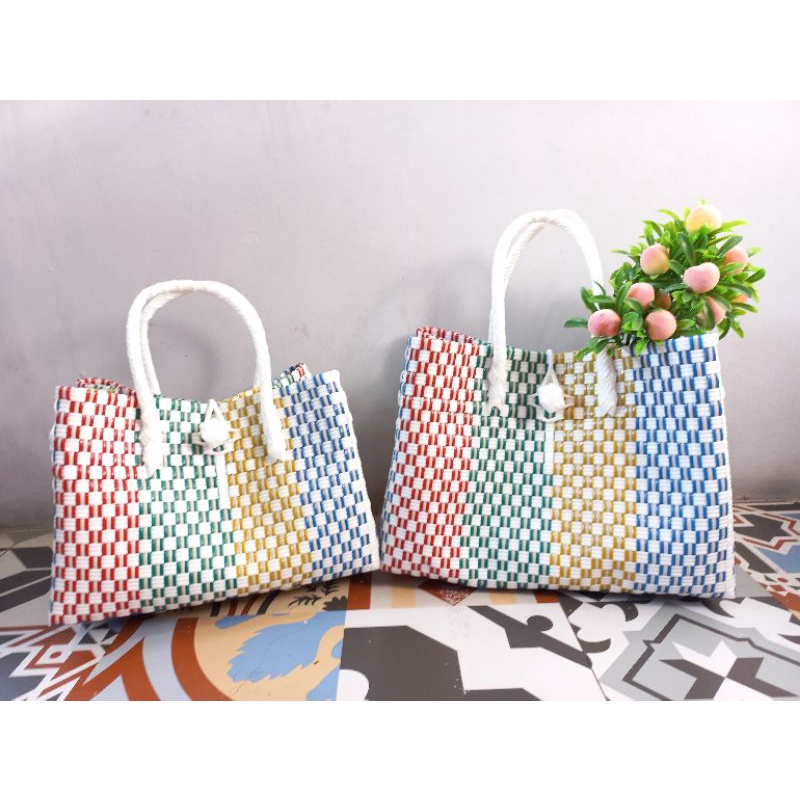 TAS ANYAM JALI LURIK RAINBOW CLASSIC SIZE L & XL / TAS ANYAM JALI / TAS ANYAM JALI PREMIUM / TAS ANY