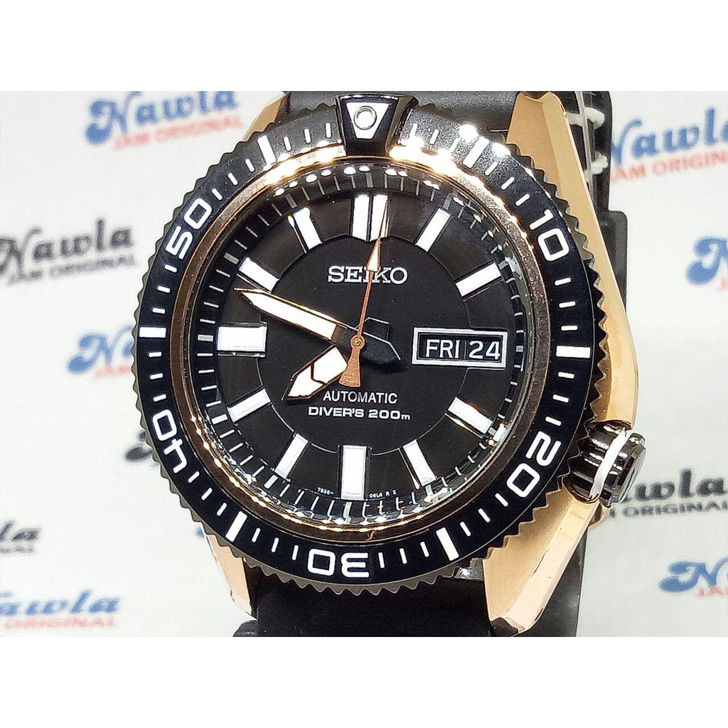 Seiko Automatic SKZ330K1 Diver Stargate Rose Gold - Jam Tangan Pria SKZ330