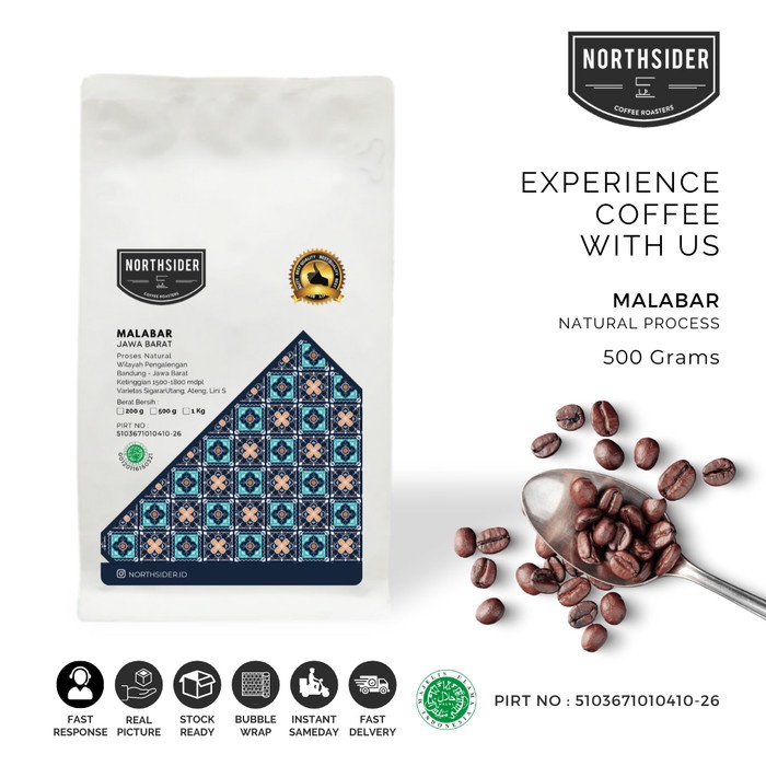 

H2J021 Biji Kopi Arabika Java Malabar Natural - 500Gr Manual Brew Northsider - Biji Kopi