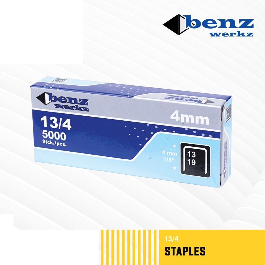 

Isi Staples 4mm BENZ - Mata Staples 13/4 - Isi Tembakan Gun Tacker 4mm