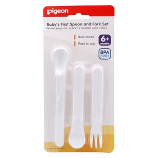Pigeon Baby First Spoon and Fork Set / Sendok Garpu Makan Bayi