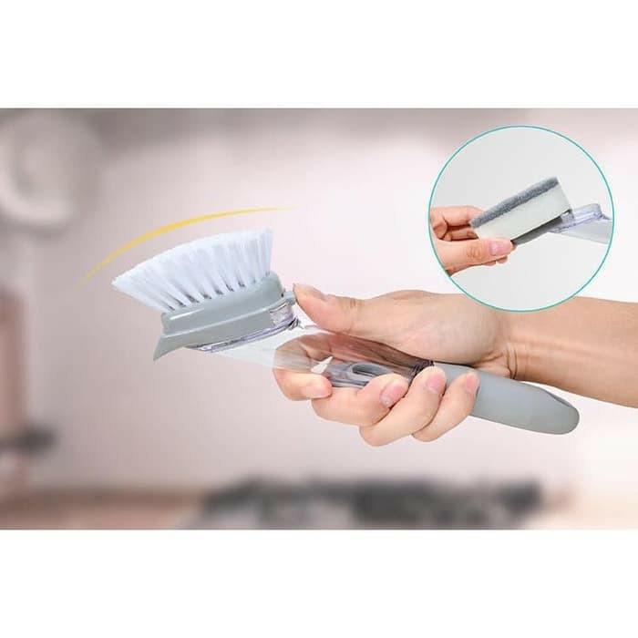 SIKAT CUCI PIRING PANCI BRUSH DAPUR SPONGE DISPENSER SABUN TONGKAT/CLEANING FLUID SCRUBBER