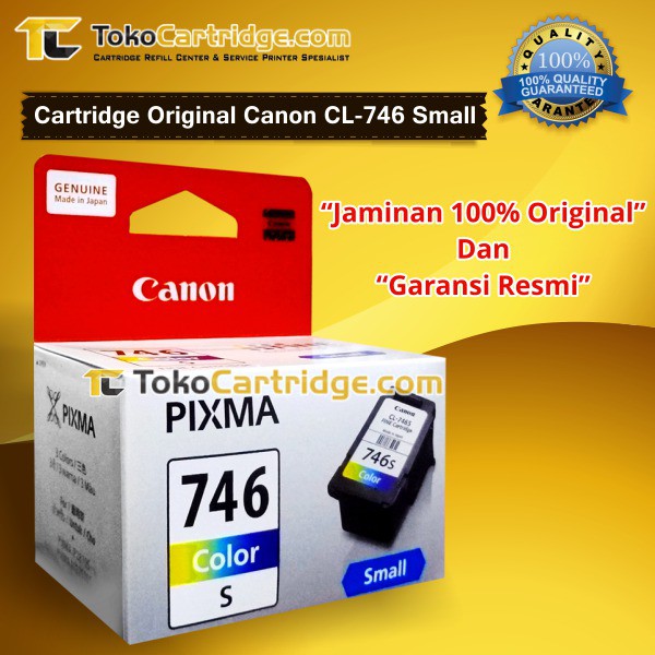 Cartridge Canon CL746s CL 746s CL-746s 746small 746 small s Color Original, Katrid warna printer New