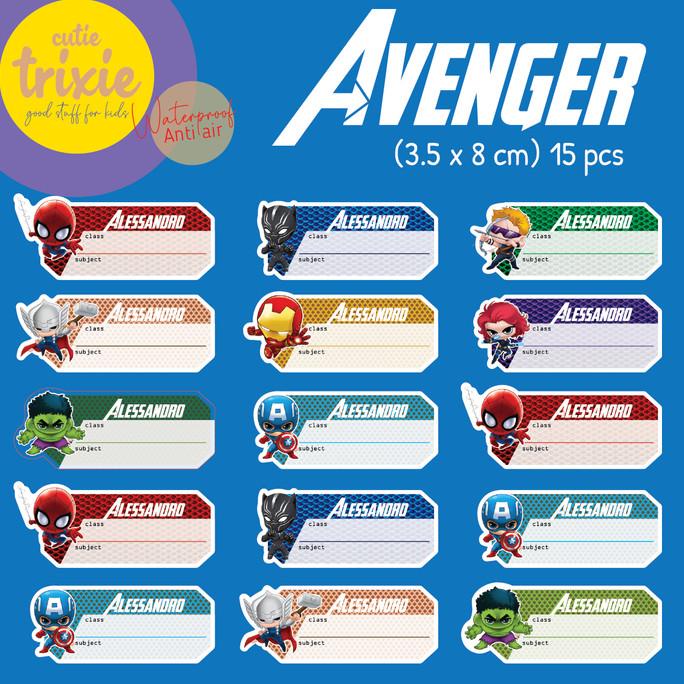 

(BISA COD) STICKER LABEL BUKU MATA PELAJARAN / MAPEL ANAK AVENGER TERMURAH Kode 1442