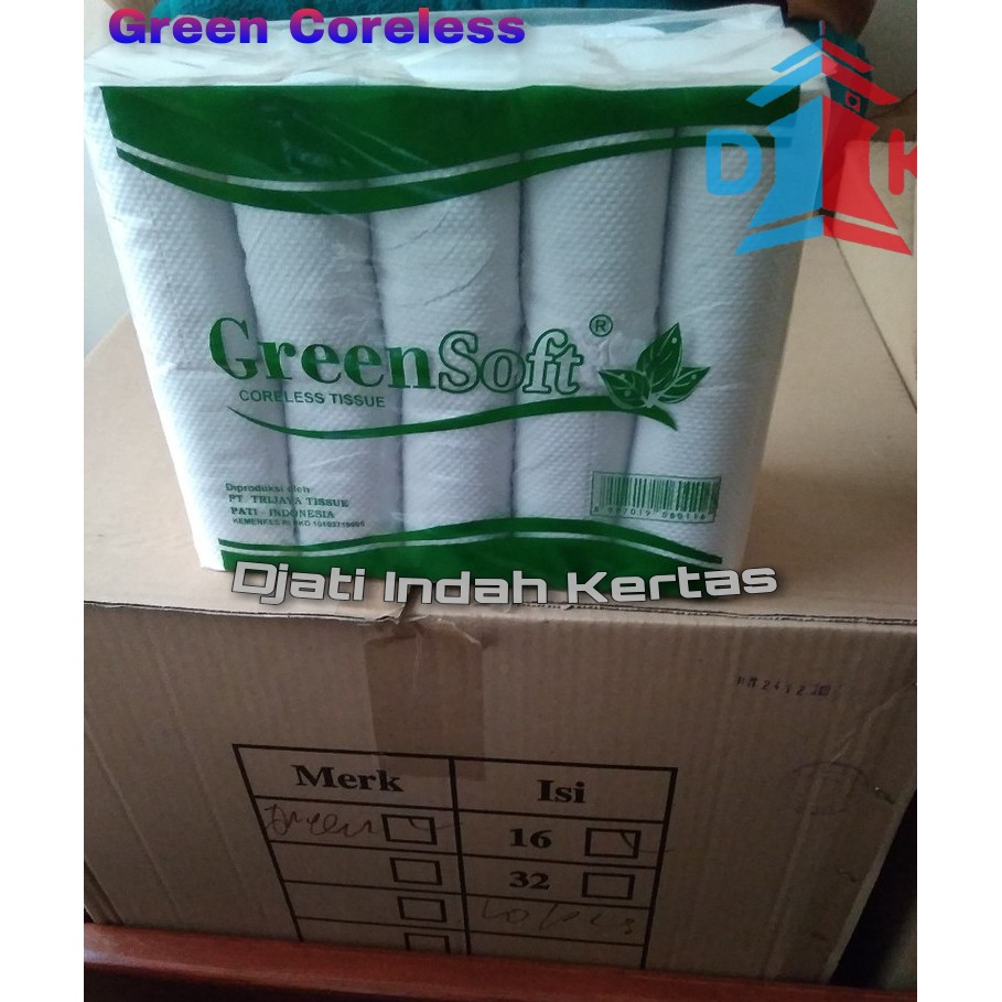 KUALITAS PALING BAIK!!! Tisu GREEN CORELESS / TISSUE GULUNG / TISUE TOILET