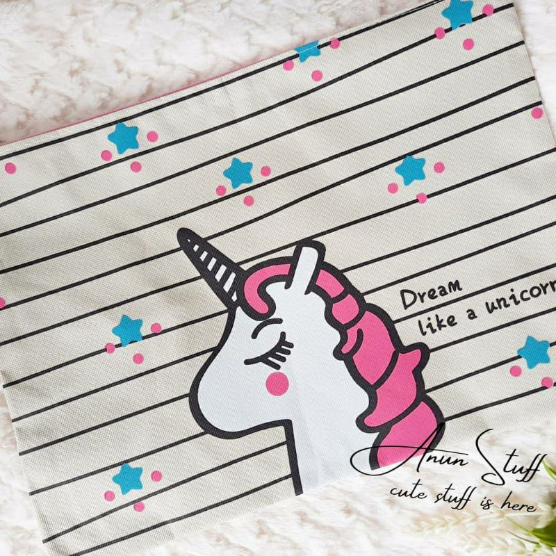 

Tas Dokumen File Organizer A4 - Map Kain A4 Motif Unicorn Kaktus