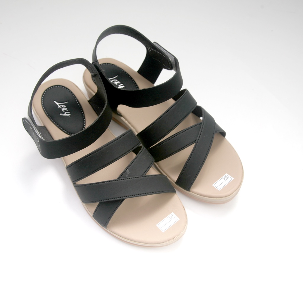 Lexy FREYA Sandal Wanita Wedges Tali Silang Line 10