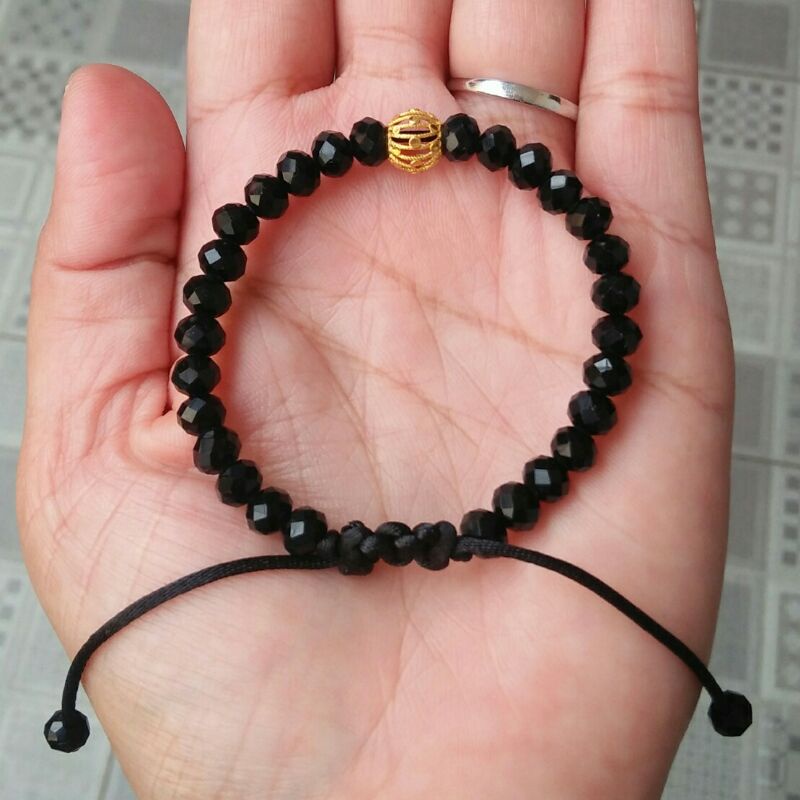 Gelang Kristal Charm Emas