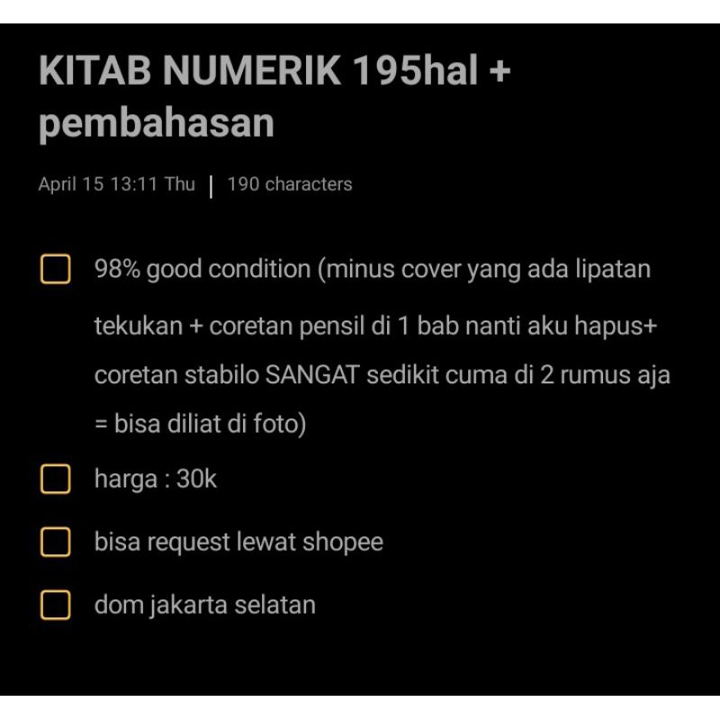 Kitab Numerik 195 Dan Pembahasan Preloved Bekas Buku Utbk Shopee Indonesia