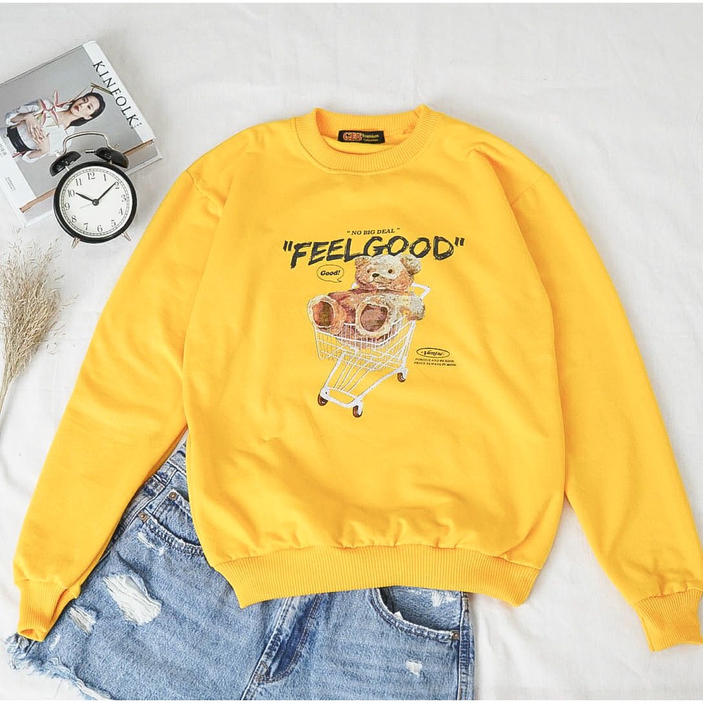 BEFAST - ZFS OOTD Wanita Sweater ADHIT / FLEECE SWEATER FG / Sweater Korean Style / Atasan Wanita Lengan Panjang / Sweater Motif / Sweater Wanita Remaja Terbaru / Termurah