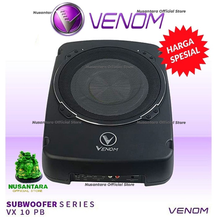 VENOM SUB KOLONG AKTIF VX 10 PB UNDER CAR SEAT SUBWOOFER VX10PB