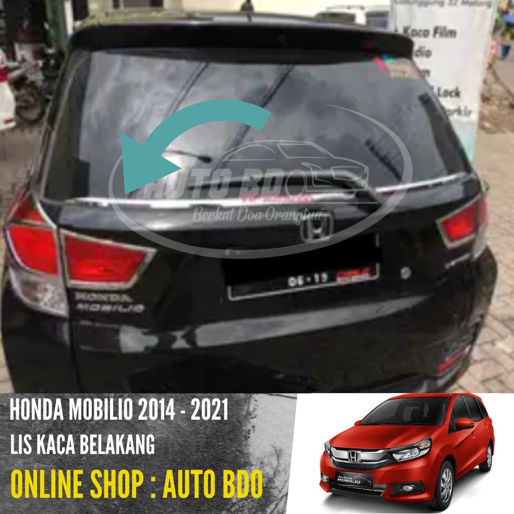 Jual Lis Kaca Belakang Honda Mobilio Rear Window Trim Chrome Indonesia Shopee Indonesia