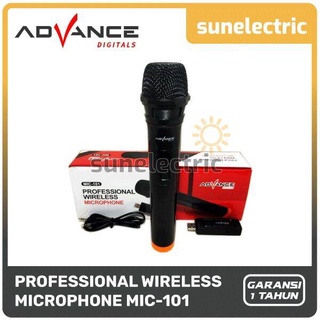 Advance MIC-101 Mic Tanpa Kabel / Professional Microphone Wireless MIC101 / MIC 101 - Hitam