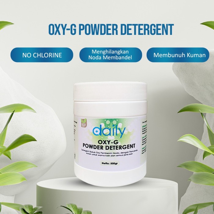 DETERJEN BUBUK LAUNDRY DAILY OXY-G POWDER DETERGENT PENCERAH WARNA PAKAIAN | PENGHILANG NODA OXY POWDER MURAH