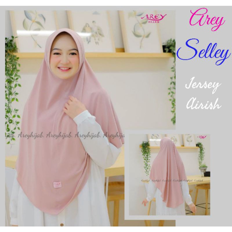 Jilbab Arey selly || Jilbab Jumbo adem bahan jersi