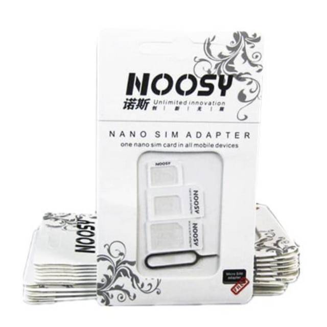 NOOSY 3in1 NANO SIM CARD / ADAPTOR WITH SIM CARD TRAY HOLDER WHITE