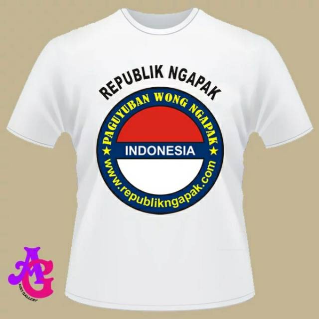 Kaos republik ngapak dewasa dan anak