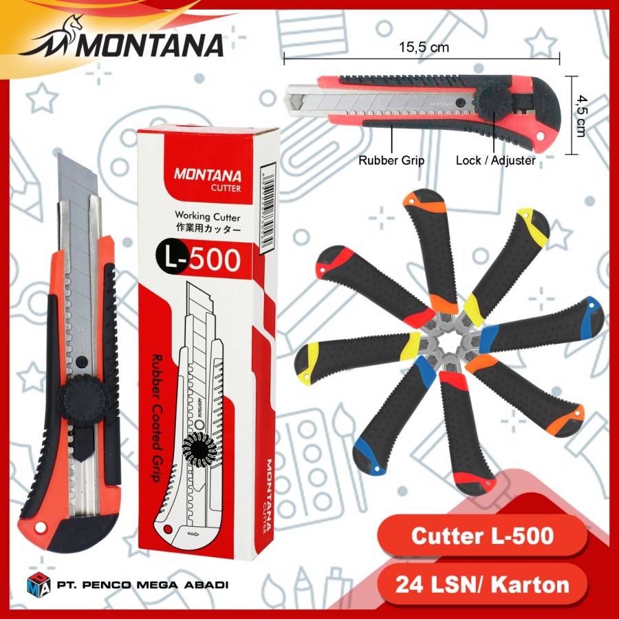 Cutter L500 Montana, pegangan karet.