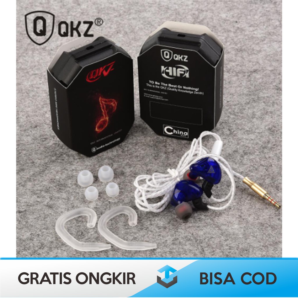 EARPHONE HEADPHONE SPORT RGB ORIGINAL QKZ - CK5 STEREO BASS MURAH BERGARANSI