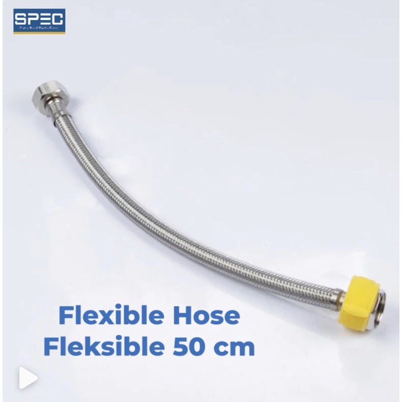 SPEC Selang Fleksible Flexible Hose Anyam 50 cm / Selang Wastafel 50cm