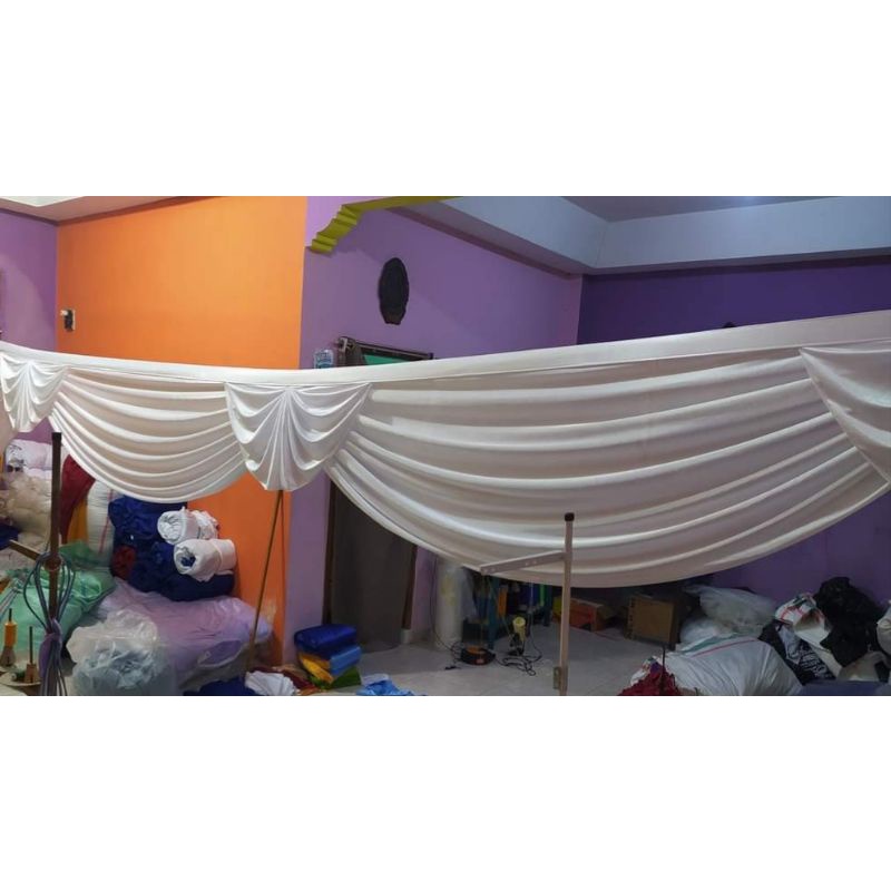 Rumbai Tenda Putih Polos - Poni Rumbai Tenda - Rumbai Rumbai