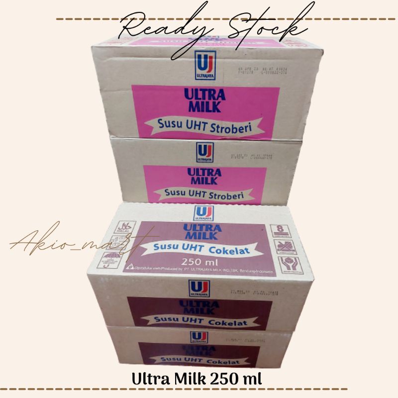 

Susu UHT Ultra Milk 250 ml 1 dus / karton isi 24 pcs