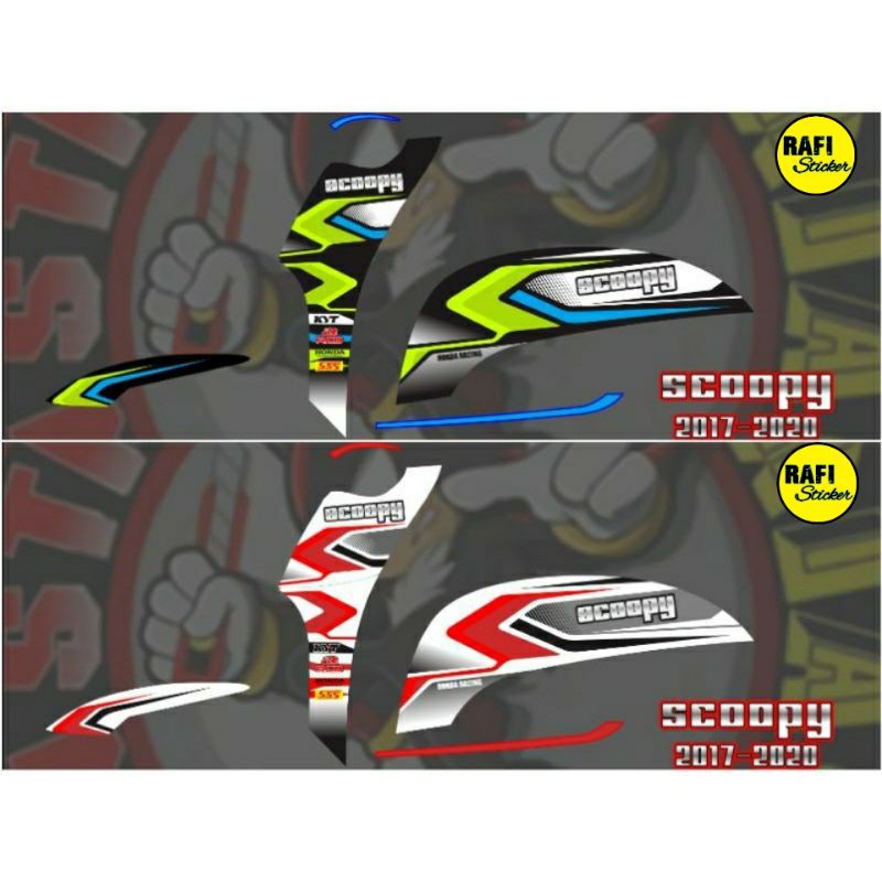 Striping Scoopy 2017 2018 2019 2020 Bisa Ganti Nama/Warna Variasi Motor Honda Scoopy