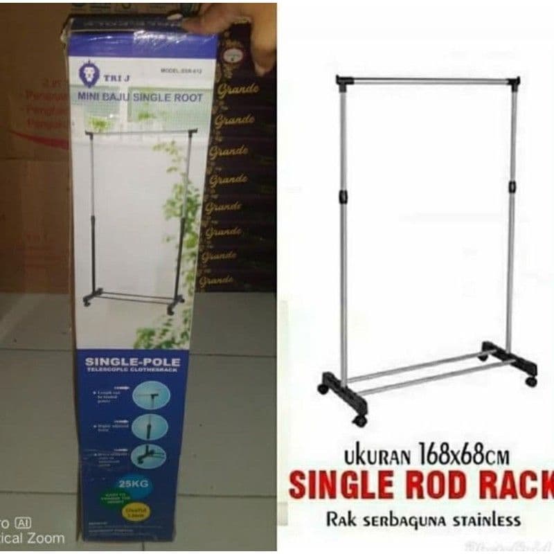 TGM - Stand Hanger Single Rak Baju stainless Dekorasi Rumah Tangga Gantungan Baju