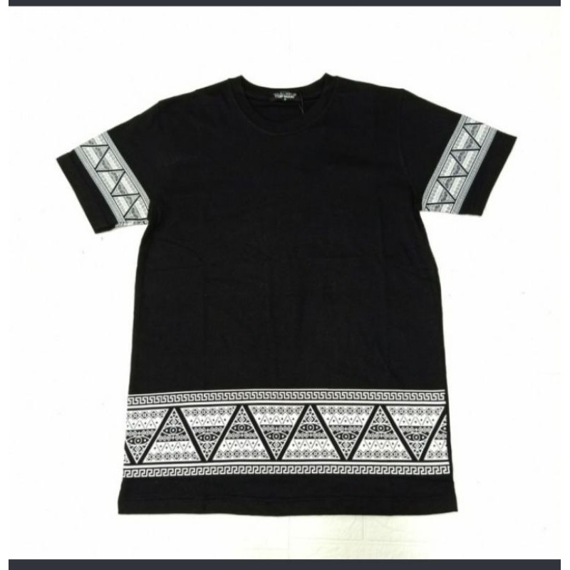Kaos Pria Topman Tangan Kombinasi Motif
