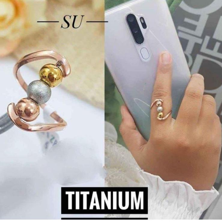 Model terbaru VIRAL CINCIN TITANIUM  MOTIF BOBA  STAINLESS STEEL 00Y