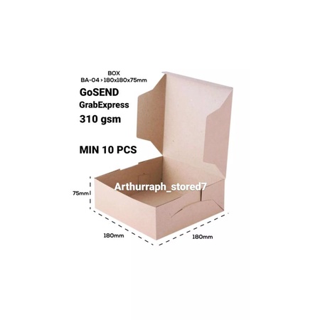 

DUS NASI / KOTAK NASI / BOX KRAFT 18 x 18 x 7.5 NON LAMINASI 310 GSM