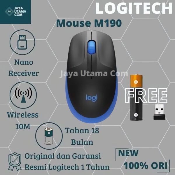 Logitech Wireless Mouse M190 Original