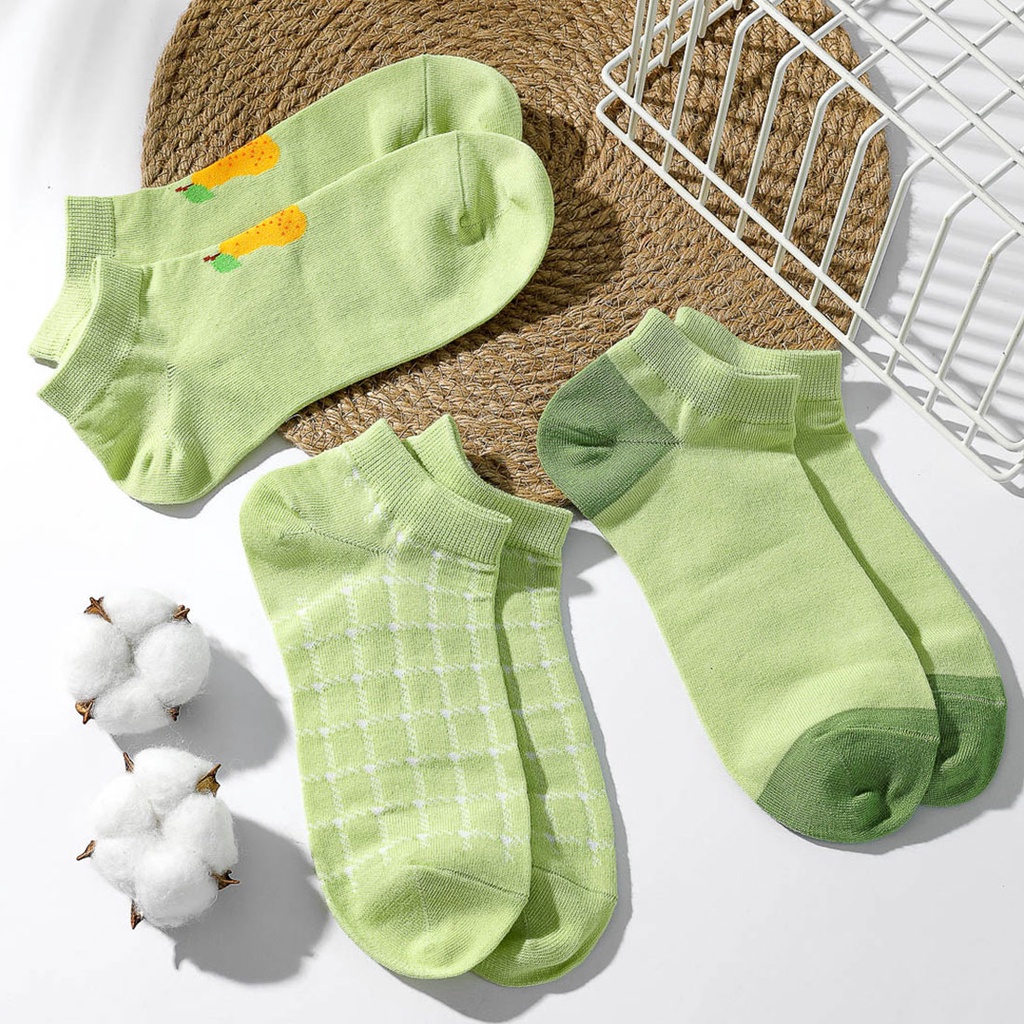 Miniso kaus kaki wanita Ankle Socks Kaos Kaki No-Show Semata Kaki Wanita (3 Pasang)-2