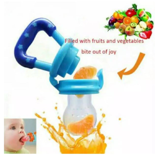 Empeng Buah Bayi / Dot Buah Bayi / Fruit Feeder Pacifier / Baby Fruit & Food Feeder-Dot Buah Biru