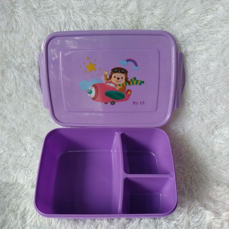 Kotak Makan Plastik / Kotak Bekal / Tempat bekal anak