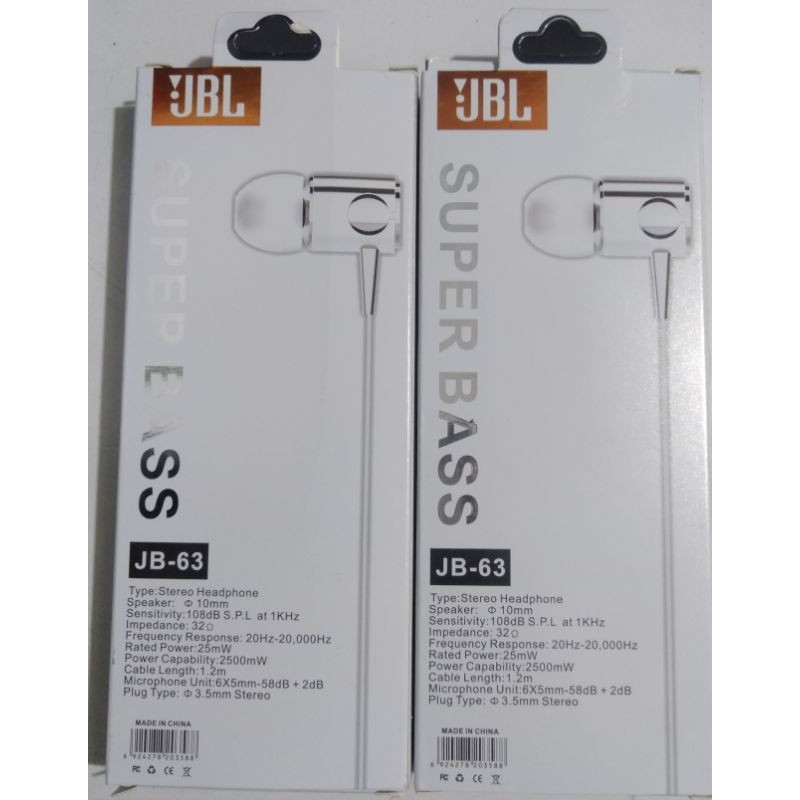 HANDSET JBL SUPER BASS