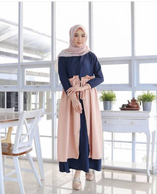 Gamis Aina fit XL moscrepe super murah