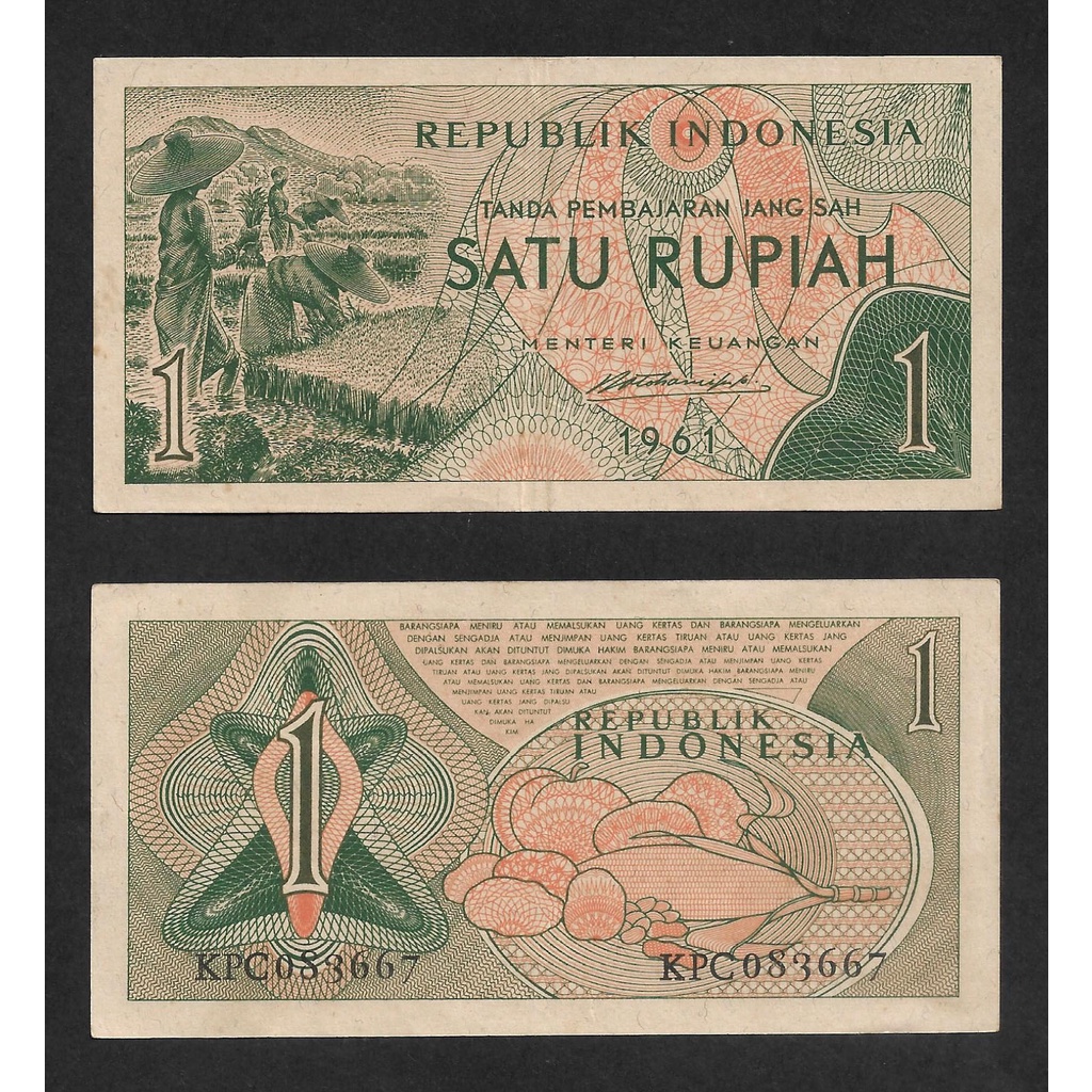 1 Rupiah 1961 Sandang Pangan