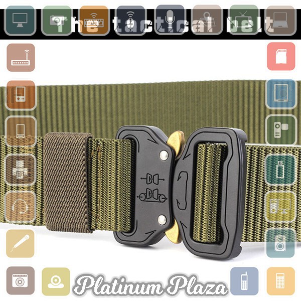 Miluota Tali Ikat Pinggang Canvas Army Military Tactical 125cm - MU056 - Brown`1R5TN1-