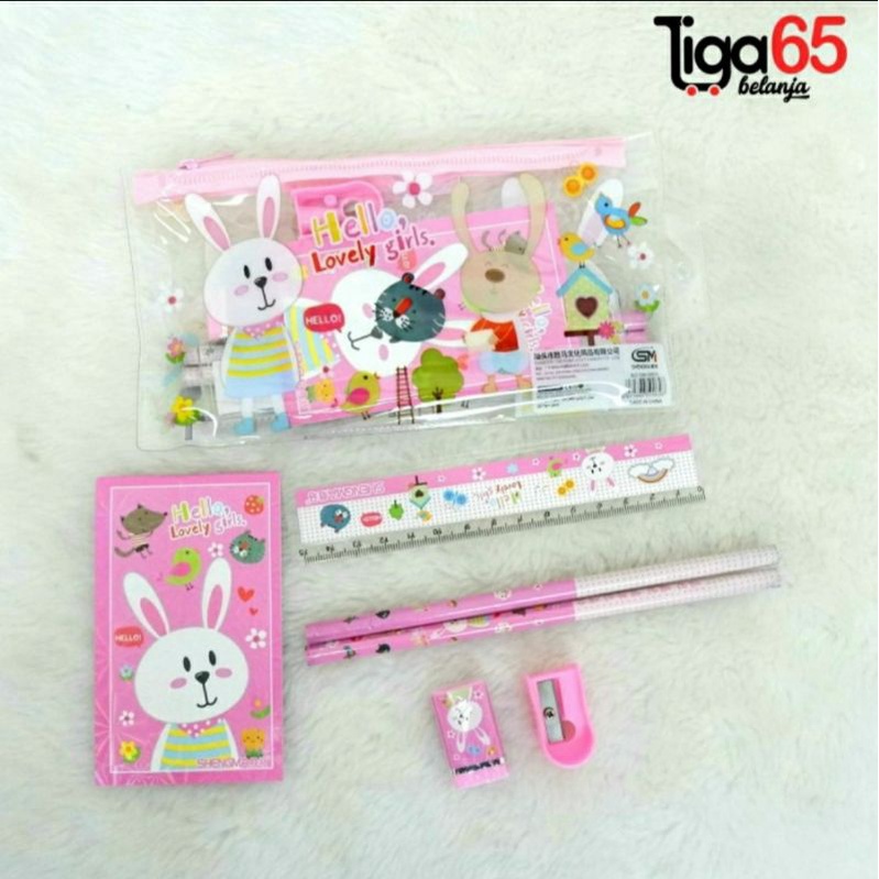 STATIONARY SET / Buku &amp; Alat Tulis / Karakter Fancy  #40125  / Stationary Set JX011/SM8852