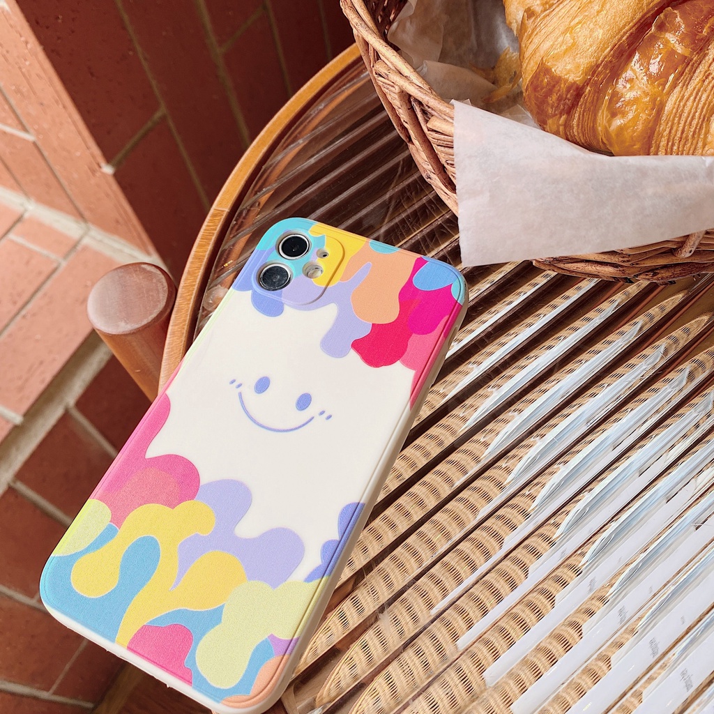 RedMi Note 10S Note10Pro Note 10 9T X3NFC M3 Note9s Note9 Note8 Note8Pro Note7 Note7Pro Love Smiley Colorful Soft Silicone Case DGX