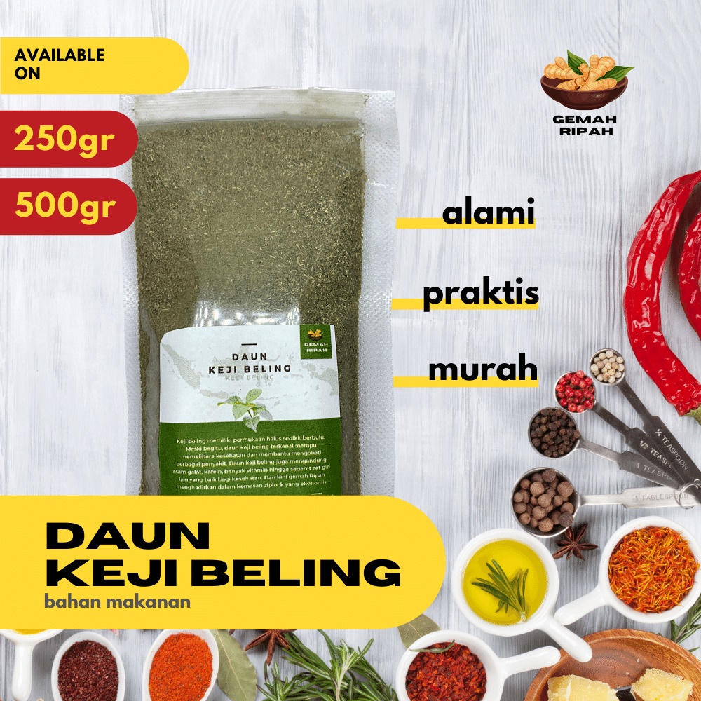 

Daun Keji Beling Bubuk 250gram 500gram 1kgDaun Keji Beling Bubuk Premium Keji Beling Segar Kering Pecah Beling Gempur Batu Teh Herbal AlamiObat Diabetes Kolesterol Batu Ginjal Wasir Obat Kencing Batu Premium Grade A 100% Organik Leaves Powder Murni