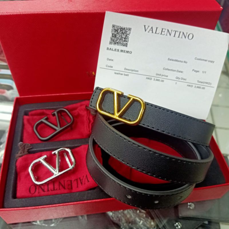 ikat pinggang valentino cantol 3 kepala belt wanita premium impor