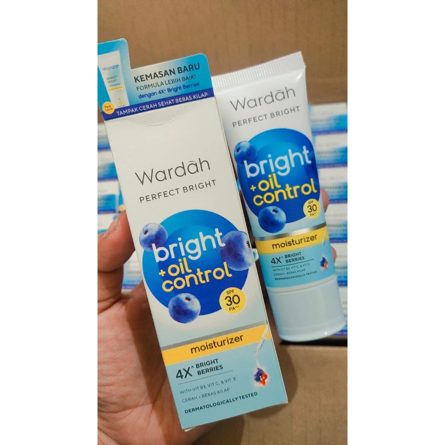 ❤️ GROSIR ❤️ KEMASAN BARU !!!  Wardah Perfect Bright Moisturizer Bright + Oil Control SPF 30 PA+++ 20ml