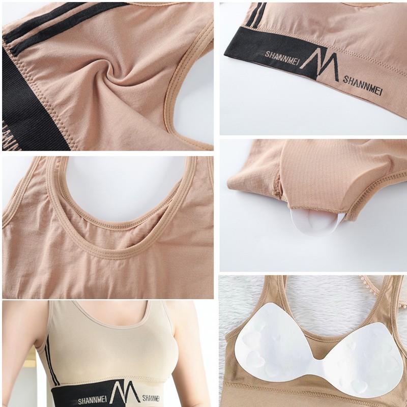 Mysterygirl - [MURAH] Bra Sport Seamless Bra Remaja Push Up Bra Wanita Tanpa Bra Kawat Pakaian Dalam Fitness Korea Gym COD