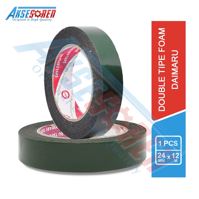 

Double Tape Foam Daimaru [24 mm/1 pcs] / Lakban Isolasi Selotip Dobel Tip Hitam